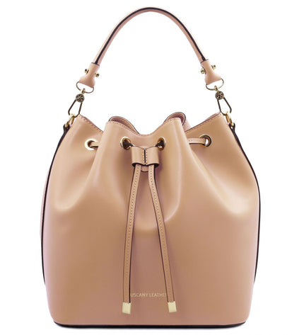 TL141531 – Vittoria - leren bucket bag