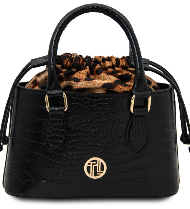 TL142510 – Croque - Croc print leren handbag