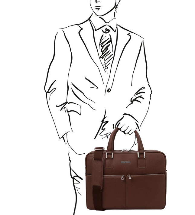 TL141986 – Treviso - leren laptop briefcase
