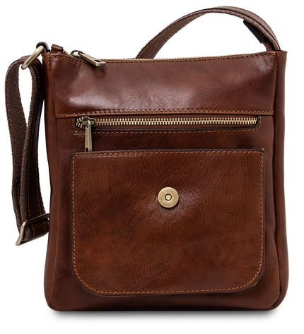 TL141407 – Jimmy - leren crossbody bag for men with front pocket