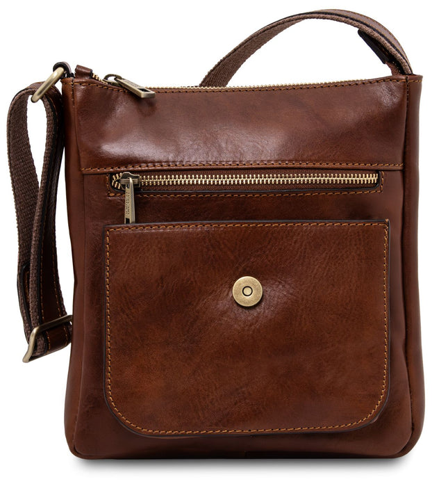 TL141407 – Jimmy - leren crossbody bag for men with front pocket