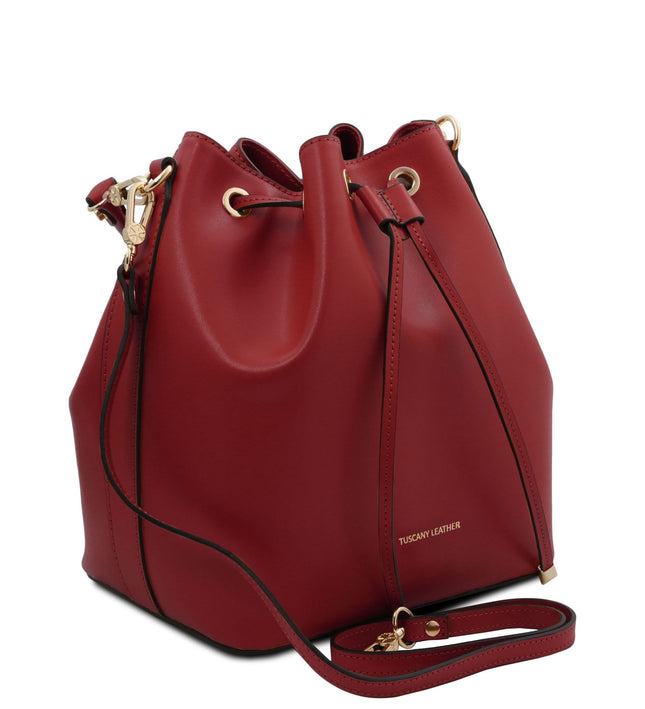 TL141531 – Vittoria - leren bucket bag