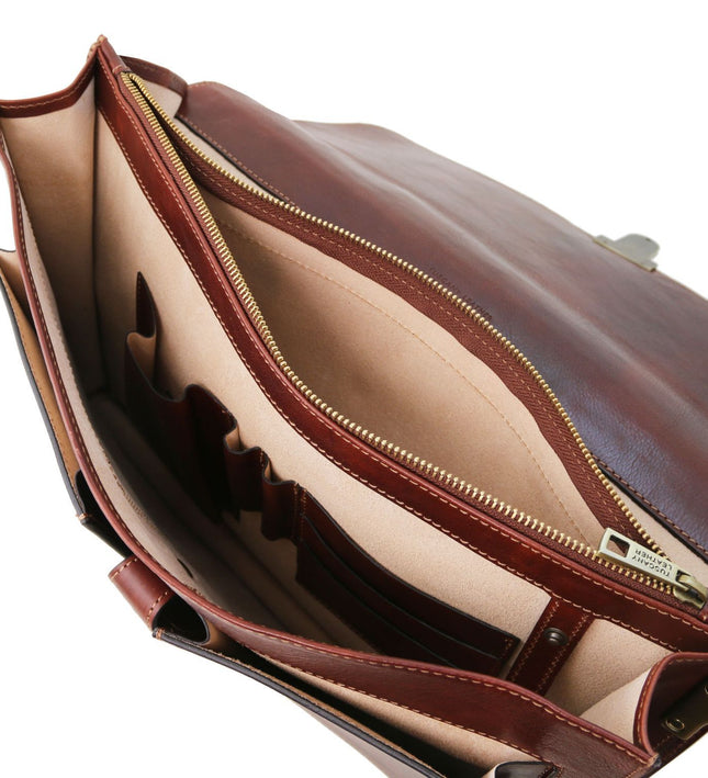 TL141825 – Assisi - leren briefcase 3 compartments