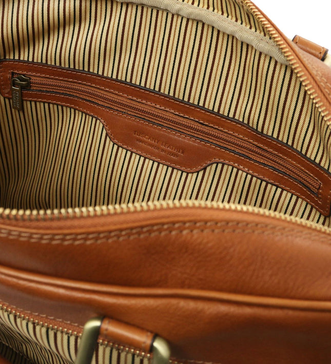 TL142427 – Pisa - leren laptop briefcase with front pocket