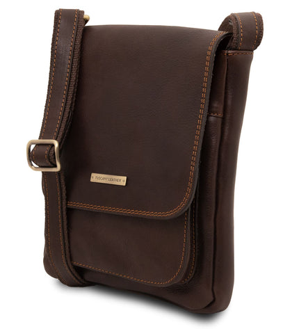 TL141407 – Jimmy - leren crossbody bag for men with front pocket