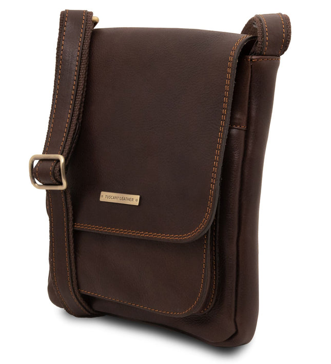 TL141407 – Jimmy - leren crossbody bag for men with front pocket