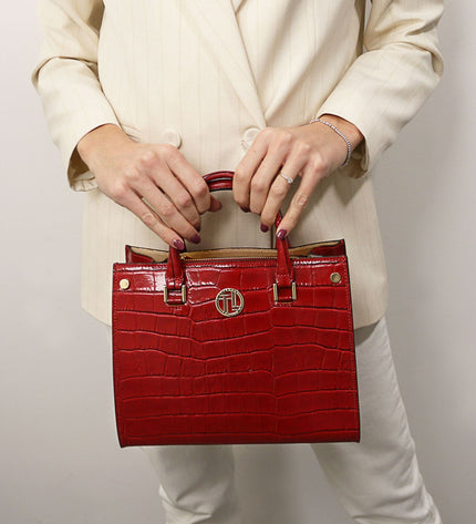 TL142504 – Croque - Croc print leren handbag