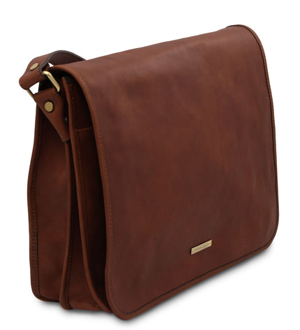 TL142430 – TL Messenger - Two compartments leren shoulder bag - Large size