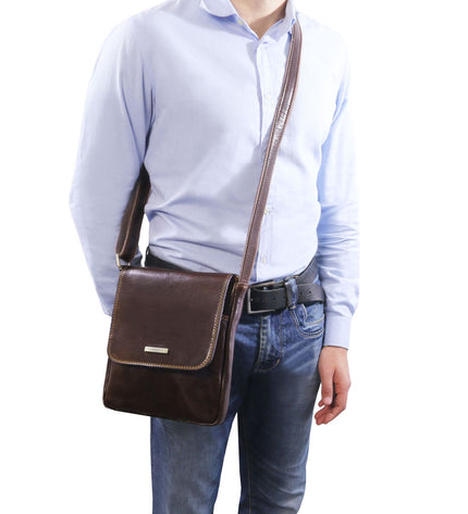 TL142464 - Tuscany Leather – John - Leren crossbody tas voor heren