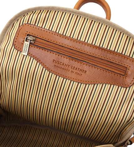 TL142460 – Canberra - 2 Compartments leren backpack