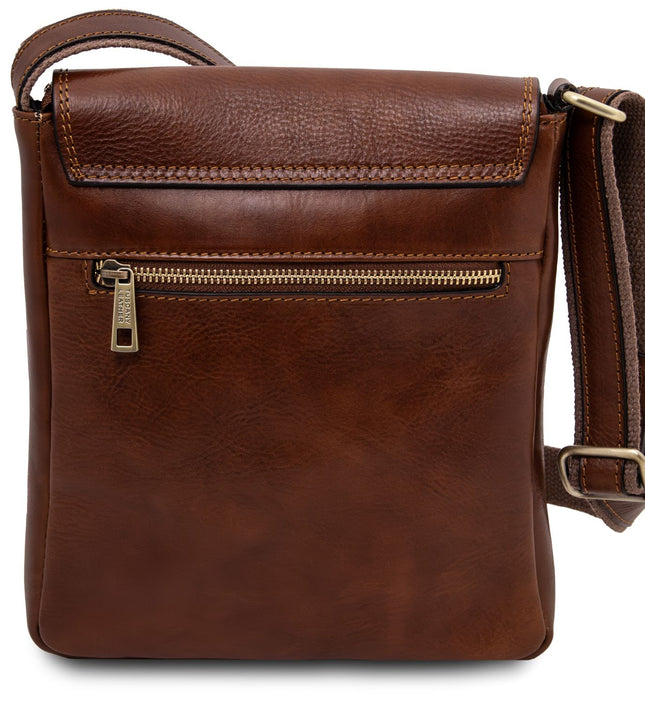 TL141407 – Jimmy - leren crossbody bag for men with front pocket