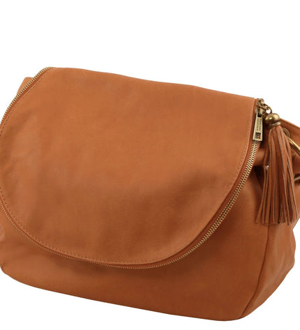 TL141110 – TL Bag - Soft leren shoulder bag with tassel detail