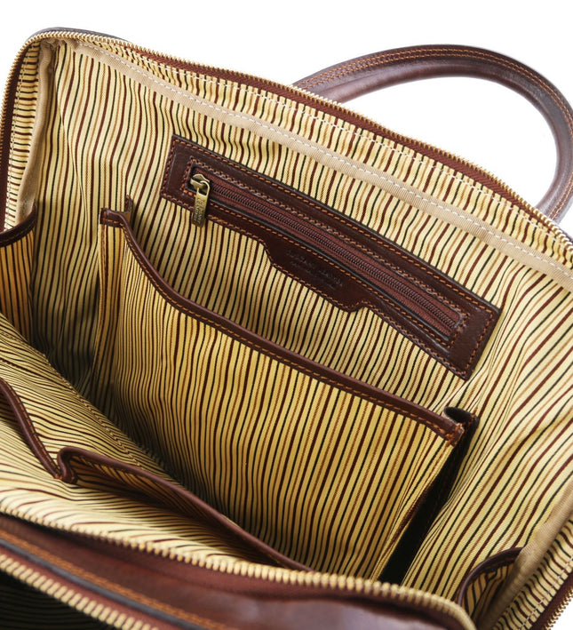 TL141894 – Urbino - leren laptop briefcase 2 compartments with front pocket