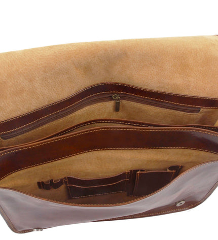 TL90475 – Messenger double - Crossbody leren bag