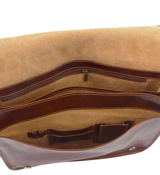 TL90475 – Messenger double - Crossbody leren bag