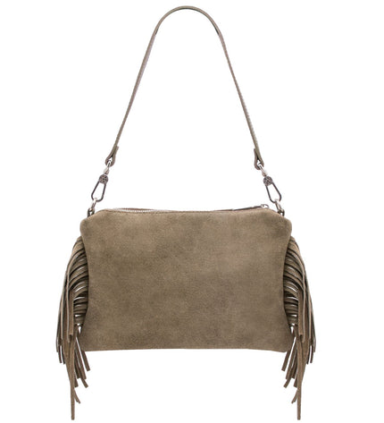 TL142495 – Nomade - Suede leren fringe clutch