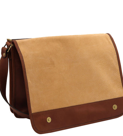 TL142430 – TL Messenger - Two compartments leren shoulder bag - Large size