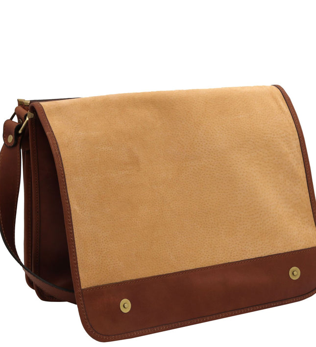 TL142430 – TL Messenger - Two compartments leren shoulder bag - Large size