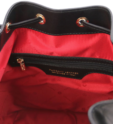 TL141531 – Vittoria - leren bucket bag