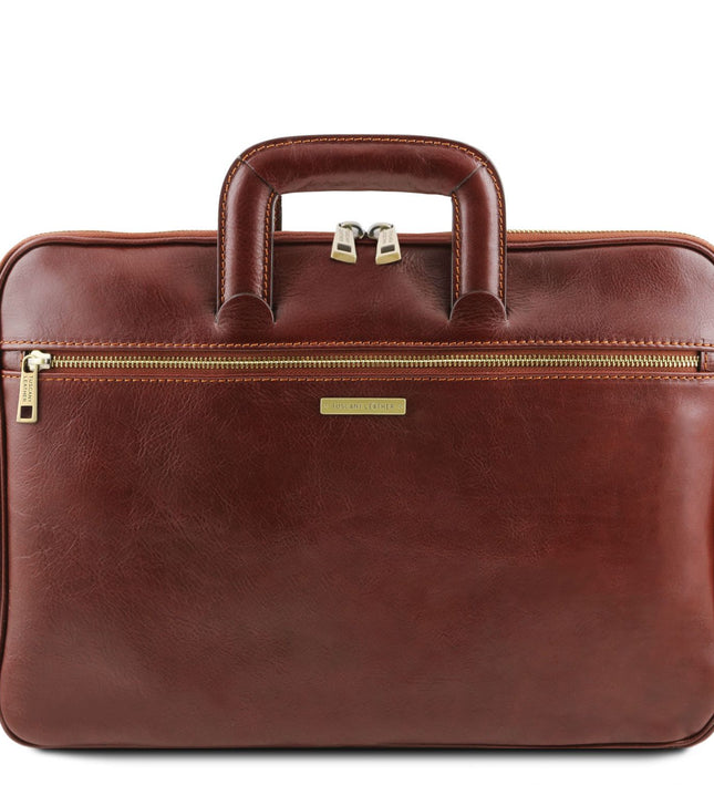 Tuscany Leather – Caserta - Document Leather briefcase – Bruin (TL142070)