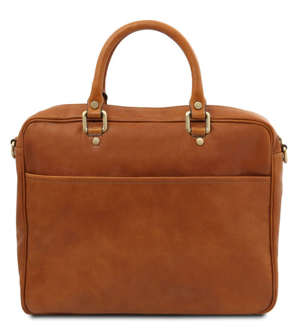 TL142427 – Pisa - leren laptop briefcase with front pocket