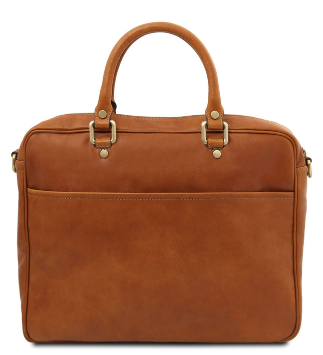 TL142427 – Pisa - leren laptop briefcase with front pocket