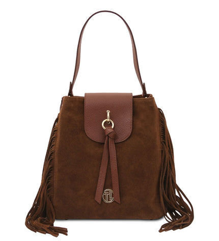 TL142512 – Nomade - Suede leren fringe shoulder bag
