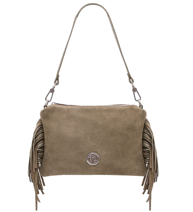 TL142495 – Nomade - Suede leren fringe clutch