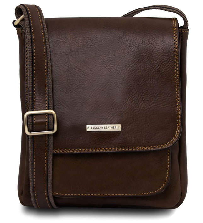 TL141407 – Jimmy - leren crossbody bag for men with front pocket