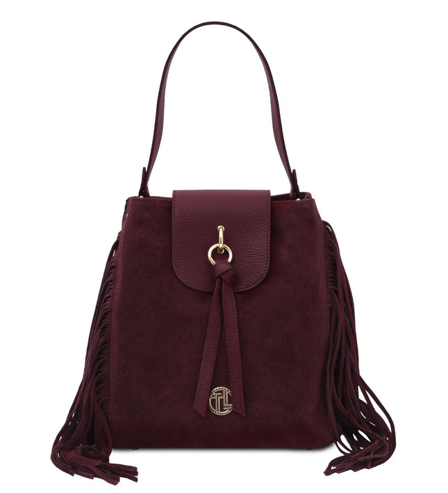 TL142512 – Nomade - Suede leren fringe shoulder bag