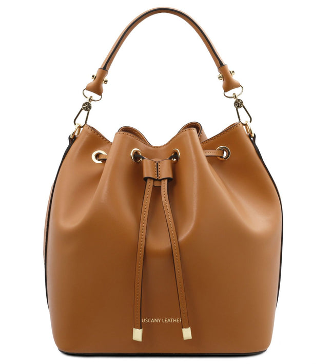 TL141531 – Vittoria - leren bucket bag