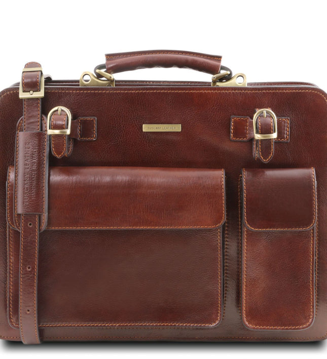 TL141268 – Venezia - leren briefcase 2 compartments