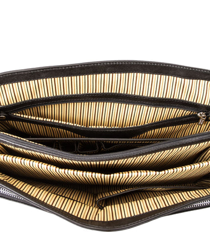 TL142067 – Alessandria - leren multi compartment TL SMART laptop briefcase