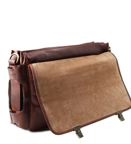 TL142069 – Ventimiglia - leren multi compartment TL SMART briefcase with front pockets