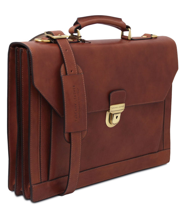 TL142448 – Cremona - leren briefcase 3 compartments