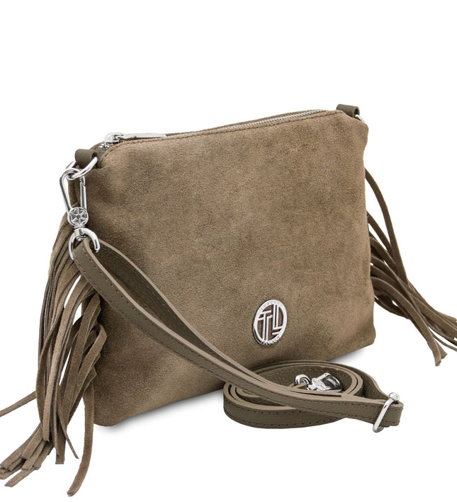 TL142495 – Nomade - Suede leren fringe clutch