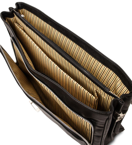 TL142067 – Alessandria - leren multi compartment TL SMART laptop briefcase