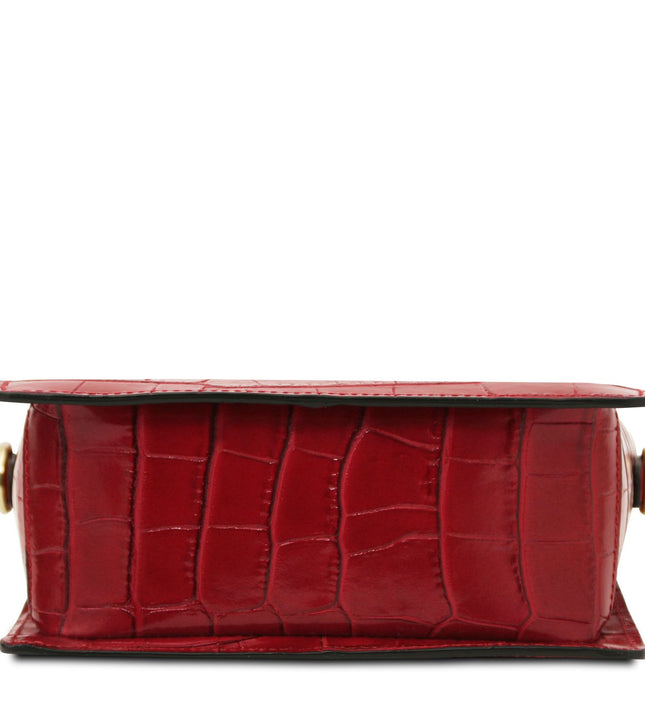 TL142503 – Croque - Croc print leren handbag