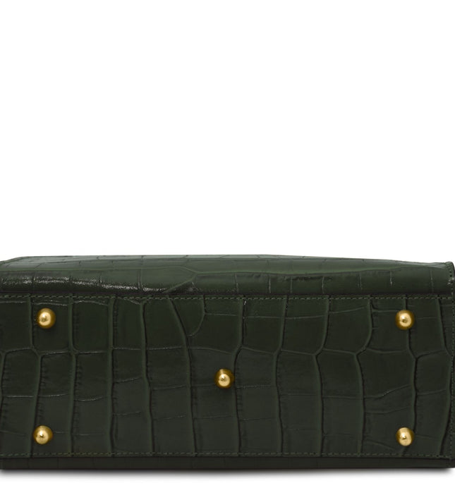 TL142504 – Croque - Croc print leren handbag