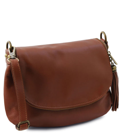 TL141223 – TL Bag - Soft leren shoulder bag with tassel detail