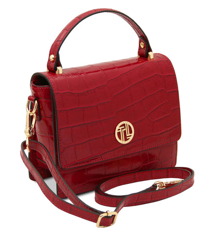 TL142503 – Croque - Croc print leren handbag