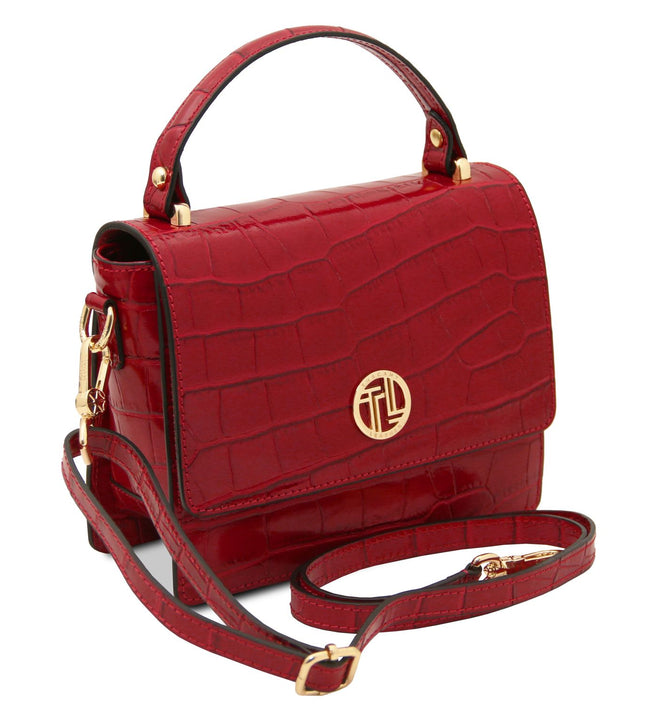 TL142503 – Croque - Croc print leren handbag