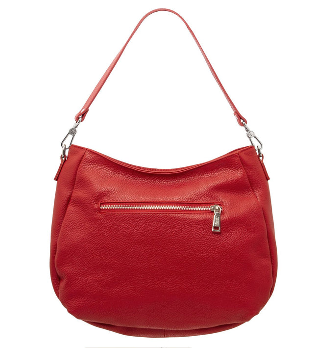 Tuscany Leather – Brenda - Soft leather shoulder bag – Lipstick Red (TL142450)