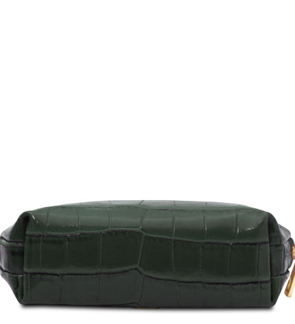 TL142514 – Vera - Croc print leren toiletry case