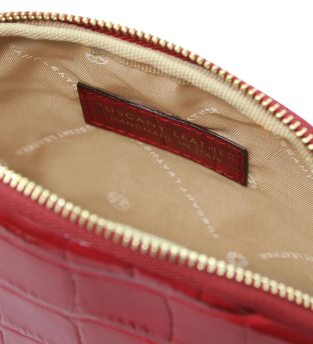 TL142514 – Vera - Croc print leren toiletry case