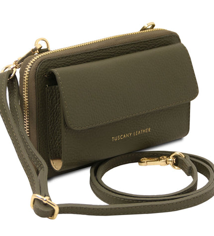 TL142433 – Urania - leren wallet/phone holder with strap