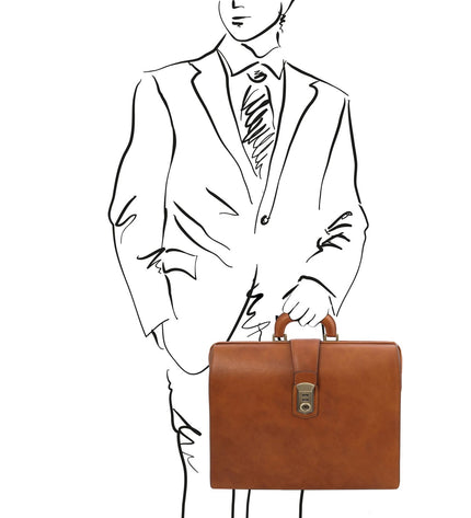 TL142352 – Canova - leren Doctor bag briefcase 3 compartments