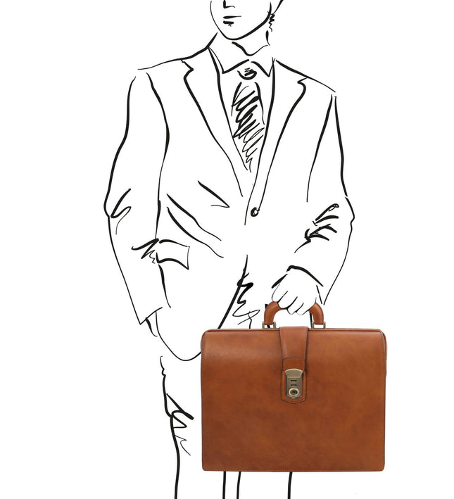 TL142352 – Canova - leren Doctor bag briefcase 3 compartments