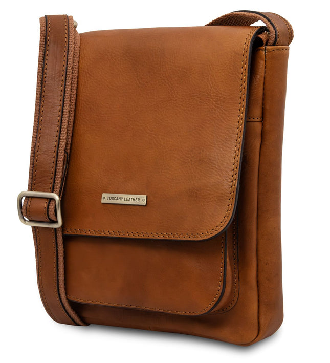 TL141407 – Jimmy - leren crossbody bag for men with front pocket