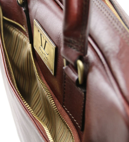 TL141241 – Urbino - leren laptop briefcase with front pocket